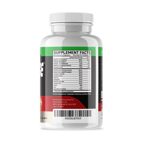 Image of MALE SURGE Premium Testosterone Booster 2100mgs D-AA-CC (180-Veggie Capsules) EXTRA $10 OFF USE CODE:  MALE10  (LIMITED TIME ONLY) - Potent Naturals