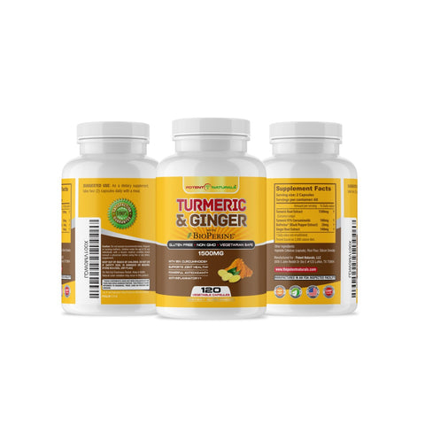 TURMERIC Curcumin & Ginger With Bioperine 1500mg - Potent Naturals