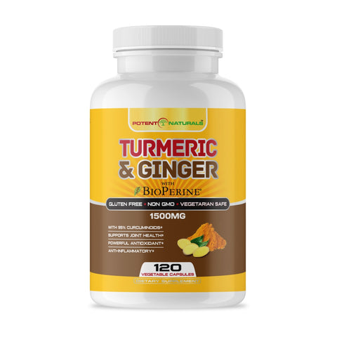 Image of TURMERIC Curcumin & Ginger With Bioperine 1500mg - Potent Naturals